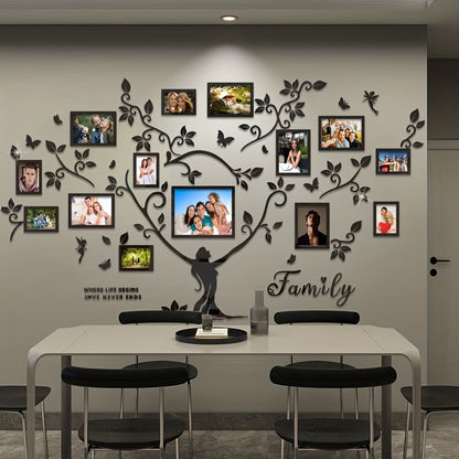 A set of acrylic collage photo frame decorative stickers for the Tree of Life! Christmas wall decoration, suitable for home decoration, living room, bedroom entrance, sofa background, and other wall decorations., Entrance Dec