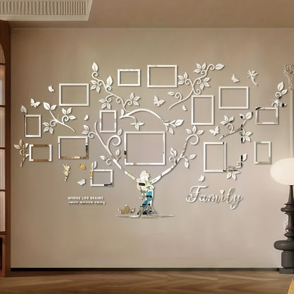 A set of acrylic collage photo frame decorative stickers for the Tree of Life! Christmas wall decoration, suitable for home decoration, living room, bedroom entrance, sofa background, and other wall decorations., Entrance Dec