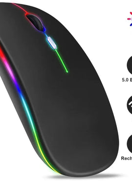 Wireless Mouse RGB Rechargeable Bluetooth Mice Wireless Computer Mause LED Backlit Ergonomic Gaming Mouse for Laptop PC 3600DPI