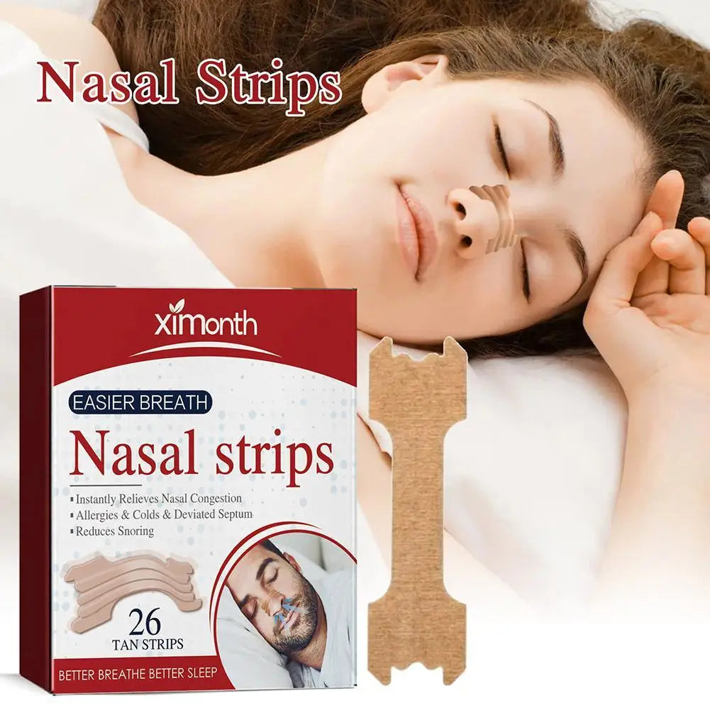 26Pcs Nasal Strips Breathe Right Way Stop Snoring Anti Snoring Strips Easier Better Breathe Health Care