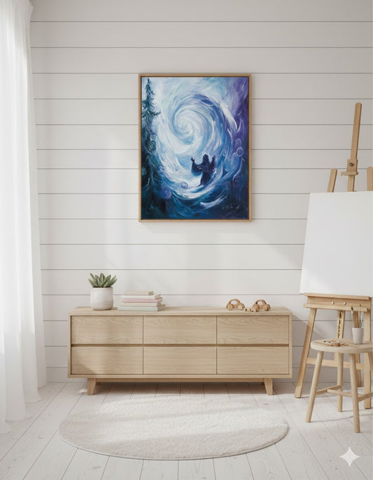 Mystic Whirlwind Framed Canvas Print