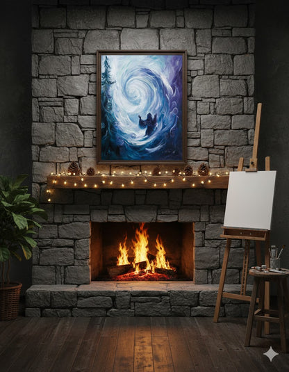 Mystic Whirlwind Framed Canvas Print