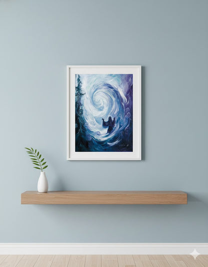 Mystic Whirlwind Framed Canvas Print