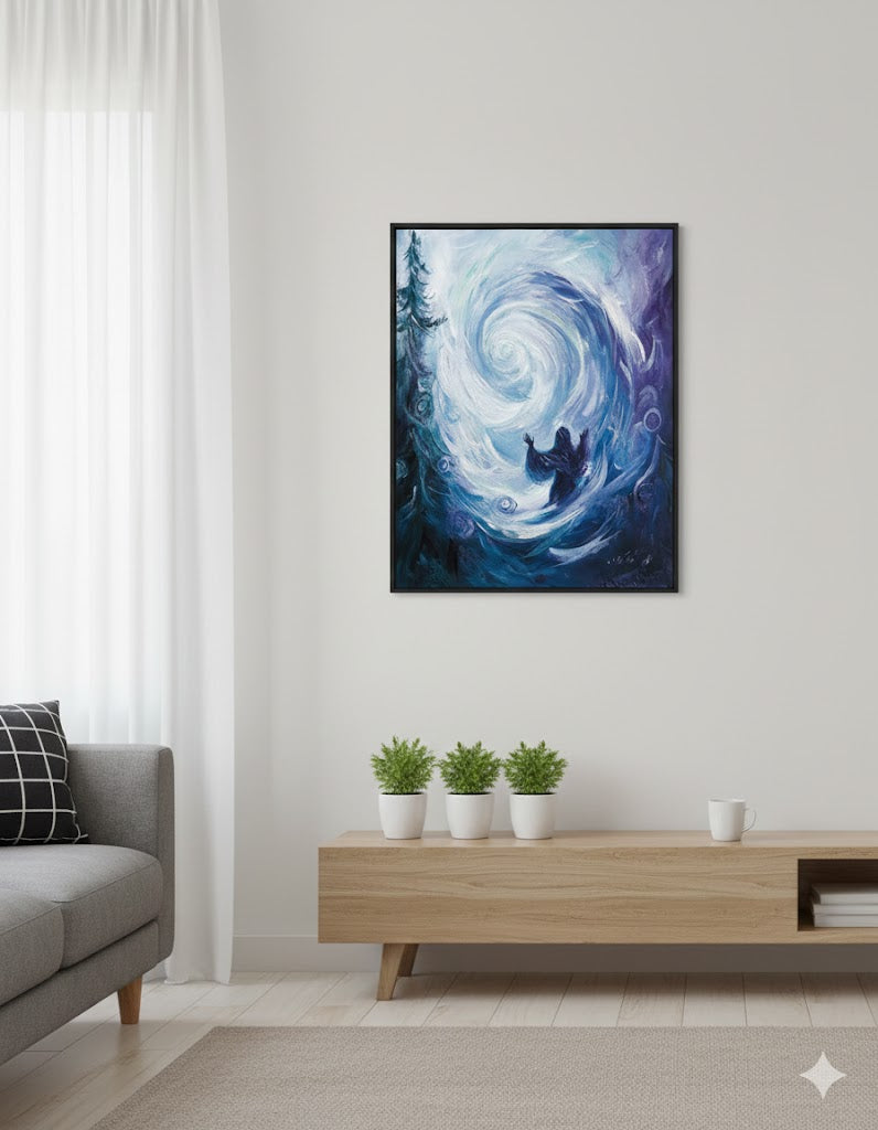 Mystic Whirlwind Framed Canvas Print