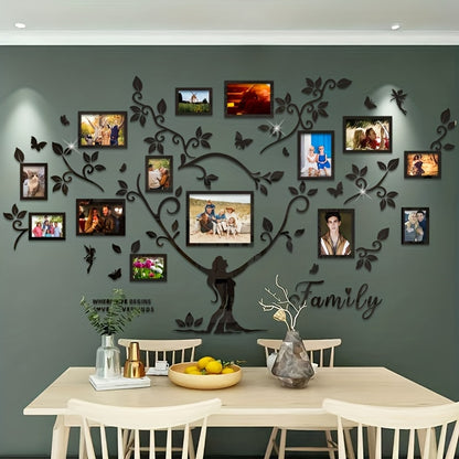 A set of acrylic collage photo frame decorative stickers for the Tree of Life! Christmas wall decoration, suitable for home decoration, living room, bedroom entrance, sofa background, and other wall decorations., Entrance Dec