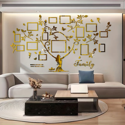 A set of acrylic collage photo frame decorative stickers for the Tree of Life! Christmas wall decoration, suitable for home decoration, living room, bedroom entrance, sofa background, and other wall decorations., Entrance Dec